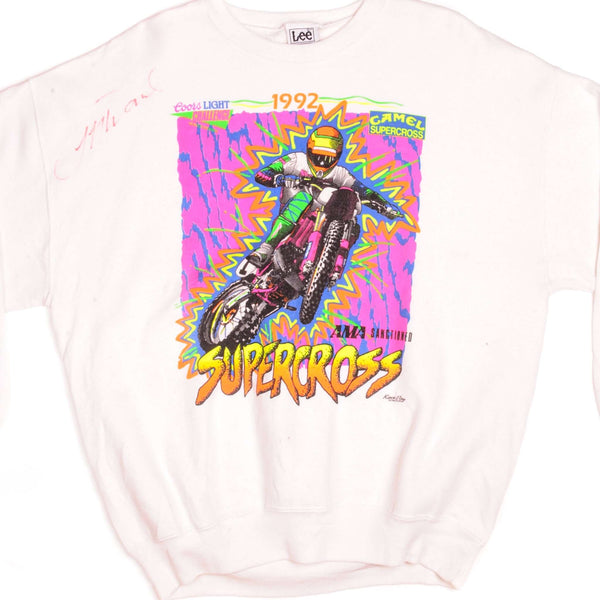 Vintage AMA Supercross Dirt-Bike Lee Sweatshirt 1992 Size XLarge Made In USA.