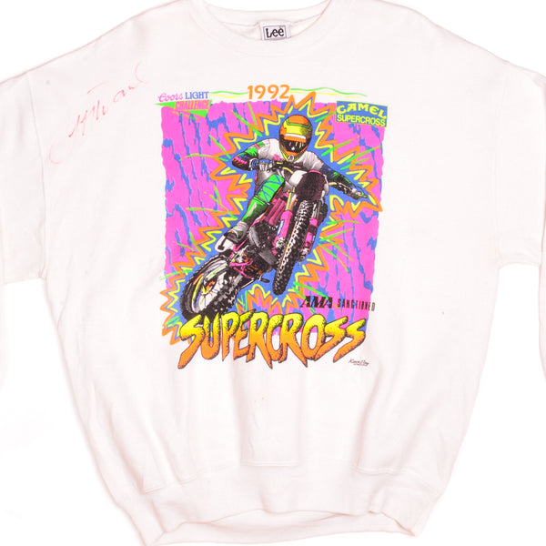 Vintage AMA Supercross Dirt-Bike Lee Sweatshirt 1992 Size XLarge Made In USA.