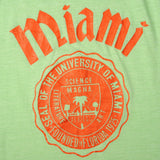 VINTAGE UNIVERSITY OF MIAMI TEE SHIRT SIZE SMALL MADE IN USA 1980s