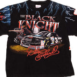 Vintage Nascar Dale Earnhardt The Black Knight Tee Shirt 1990s Size XL Made in USA with single stitch sleeves.