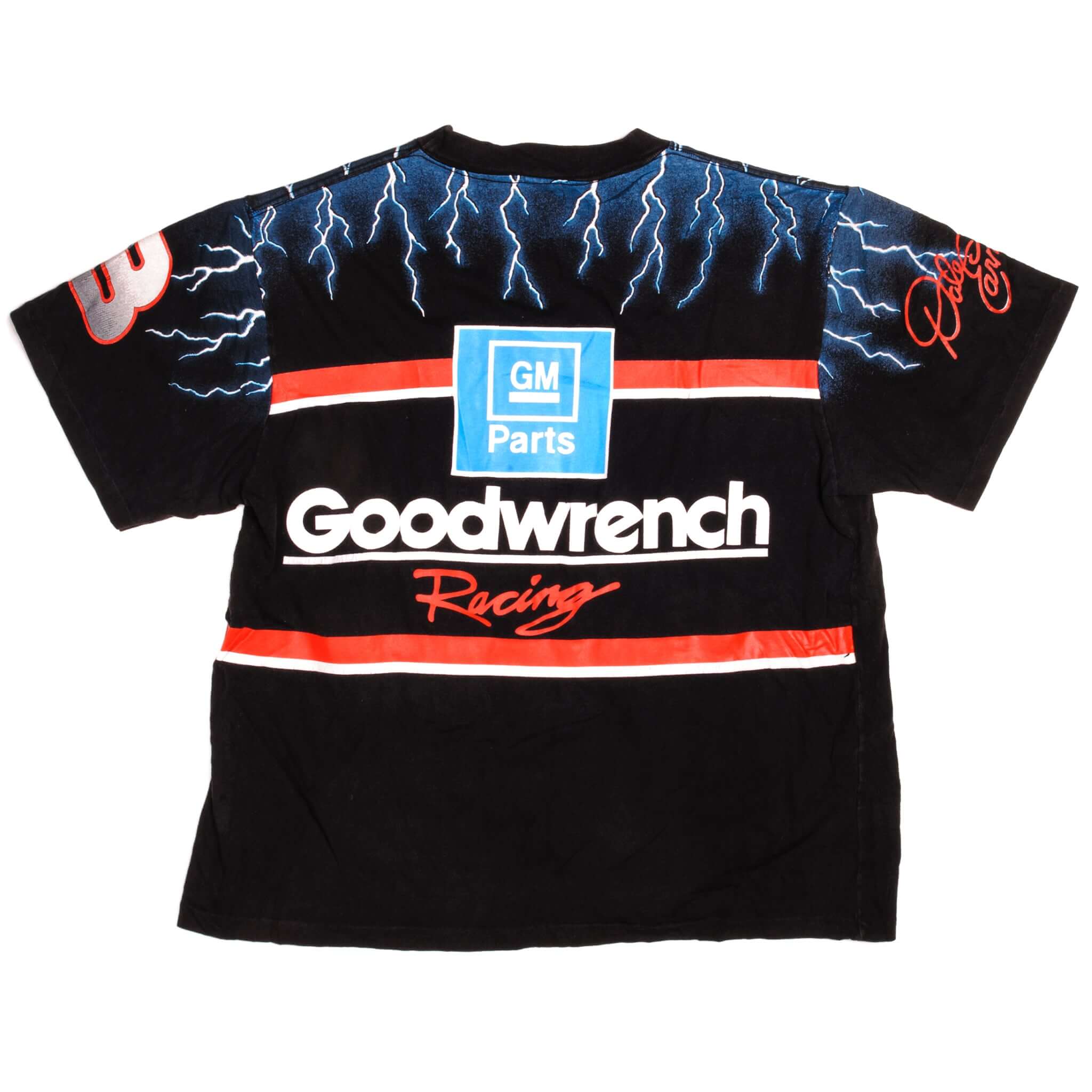 Vintage Nascar Dale Earnhardt The Black Knight Tee Shirt 1990s Size XL Made in USA with single stitch sleeves.