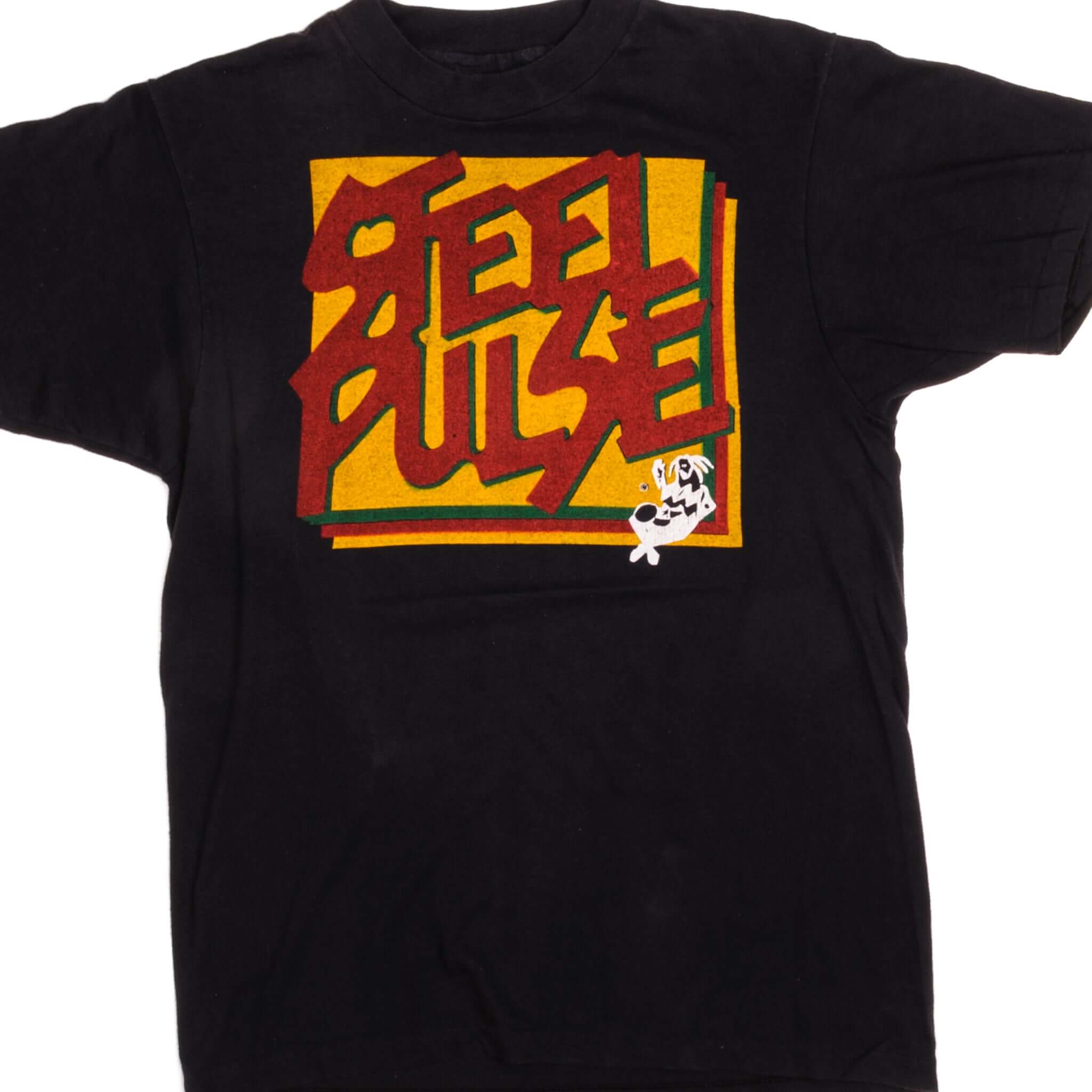 Vintage Steel Pulse Babylon is Falling  Hanes Tee Shirt 1980's Size Small with single stitch sleeves.