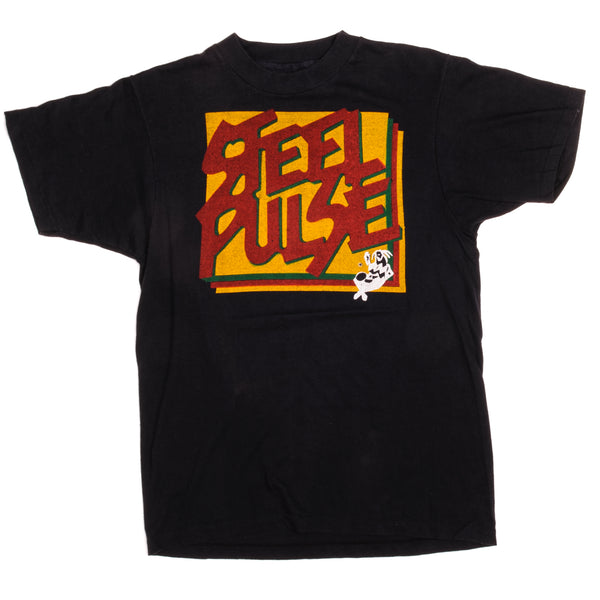 Vintage Steel Pulse Babylon is Falling  Hanes Tee Shirt 1980's Size Small with single stitch sleeves.