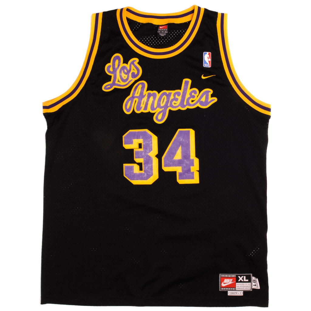 Vintage Nike Team NBA Los Angeles Lakers Shaquille O'Neal #34 Jersey Size XLarge 1990's.