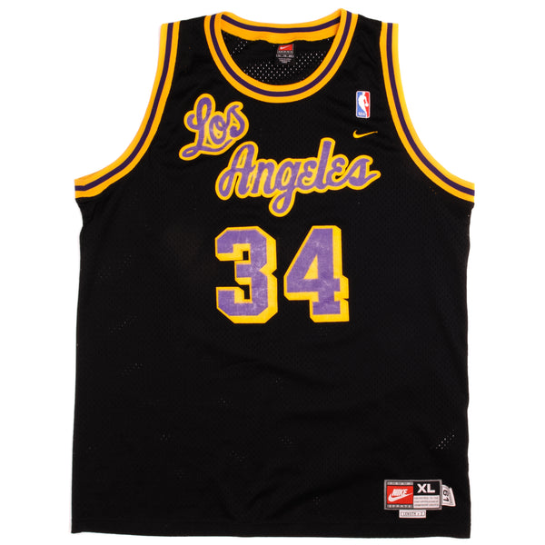 Vintage Nike Team NBA Los Angeles Lakers Shaquille O'Neal #34 Jersey Size XLarge 1990's.