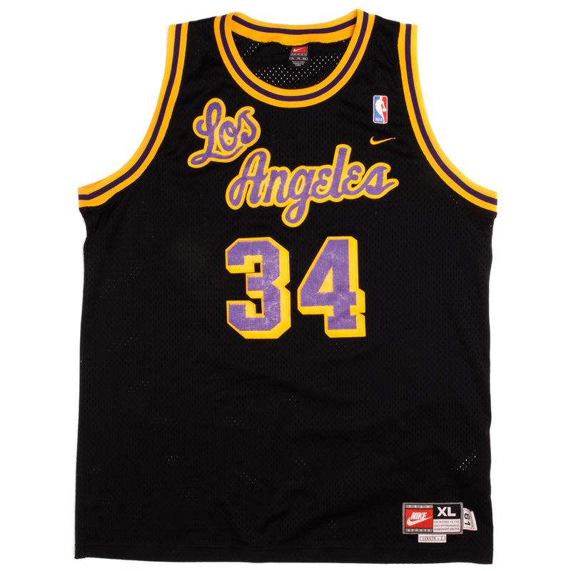 Vintage Nike LA Lakers Shaquille O'Neal #34 Shaq NBA Swingman Jersey  Mens Large