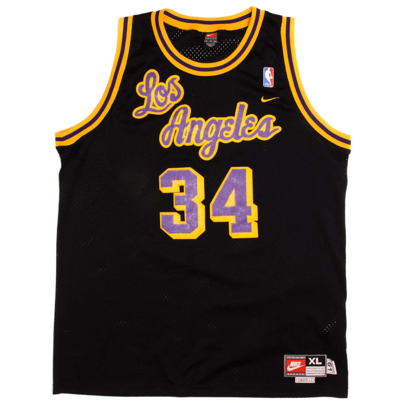 Vintage Nike Team NBA Los Angeles Lakers Shaquille O'Neal #34 Jersey Size XLarge 1990's.