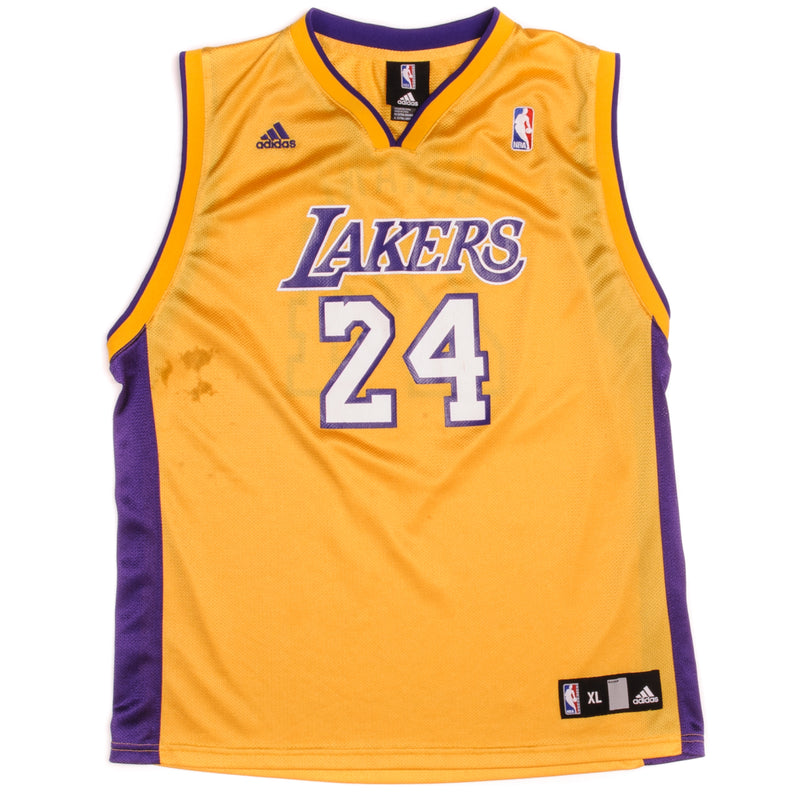 VTG 90s Champion Los Angeles Lakers Kobe Bryant 8 Gold Jersey Mens 48 XL