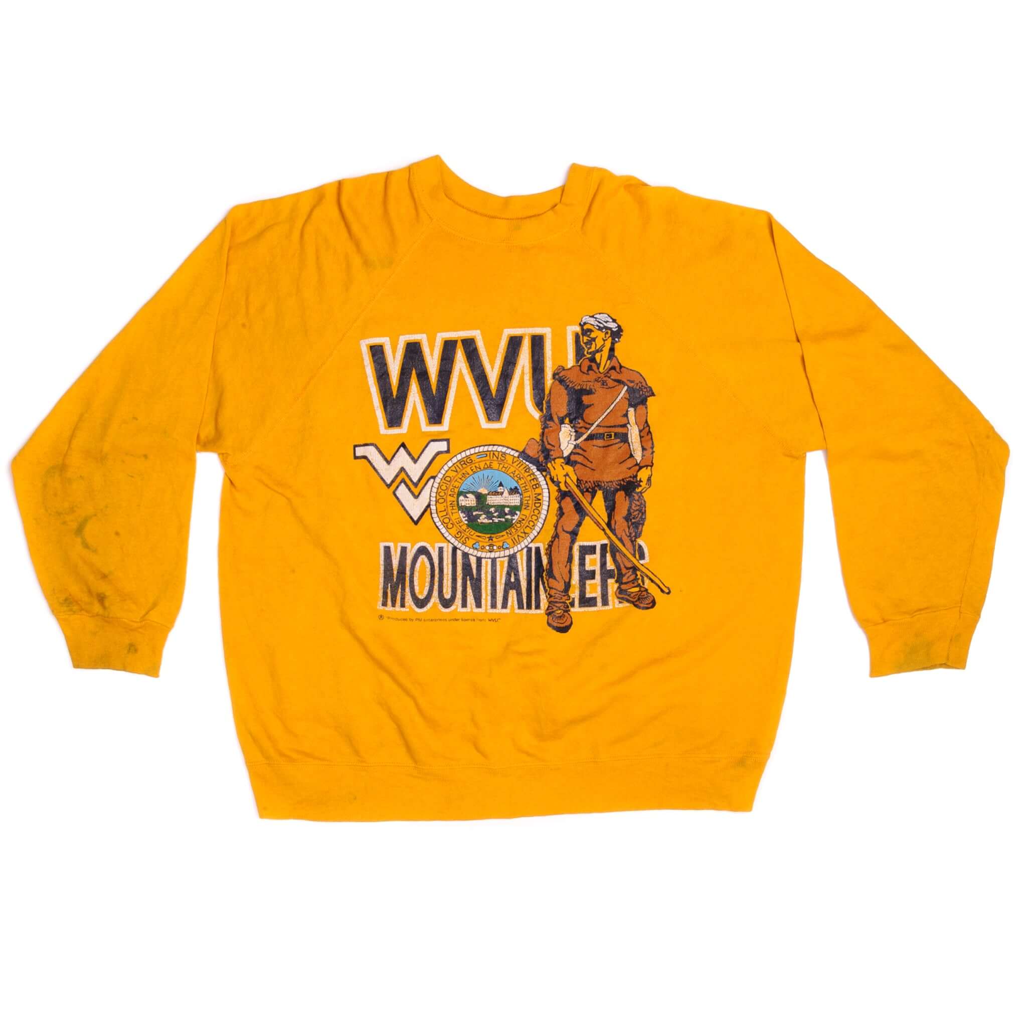 Vintage West Virginia University Mountaineers Tultex Pullover Size XL Made In USA.