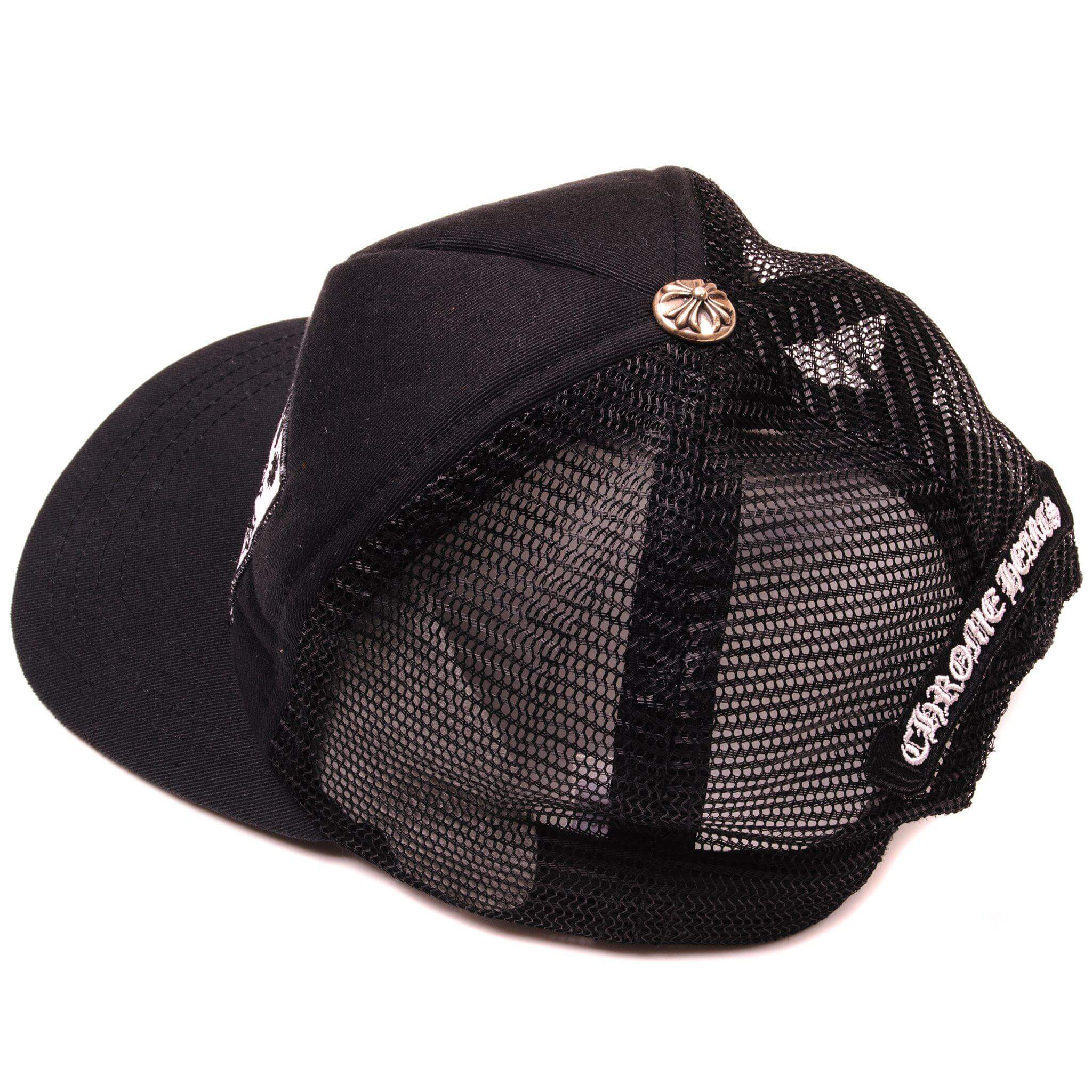 Vintage Chrome Hearts Crew Trucker Hat With Sterling Silver On Top One Size Fits All Made In USA.