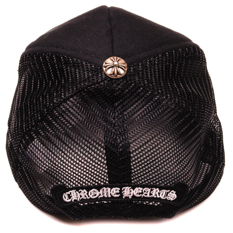 Vintage Chrome Hearts Crew Trucker Hat With Sterling Silver On Top One Size Fits All Made In USA.