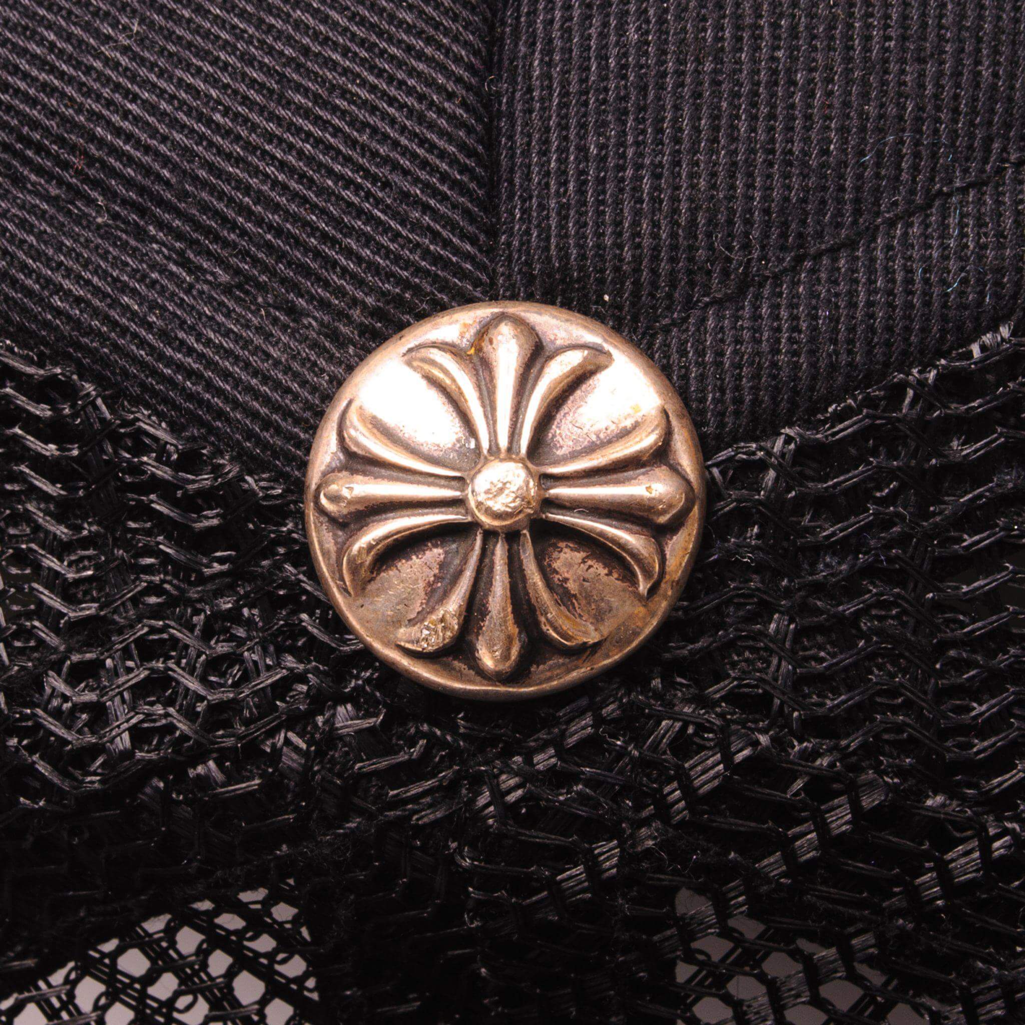 Vintage Chrome Hearts Crew Trucker Hat With Sterling Silver On Top One Size Fits All Made In USA.