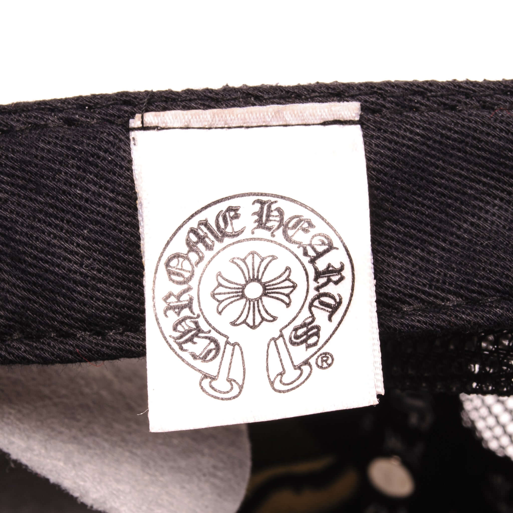 Vintage Chrome Hearts Crew Trucker Hat With Sterling Silver On Top One Size Fits All Made In USA.