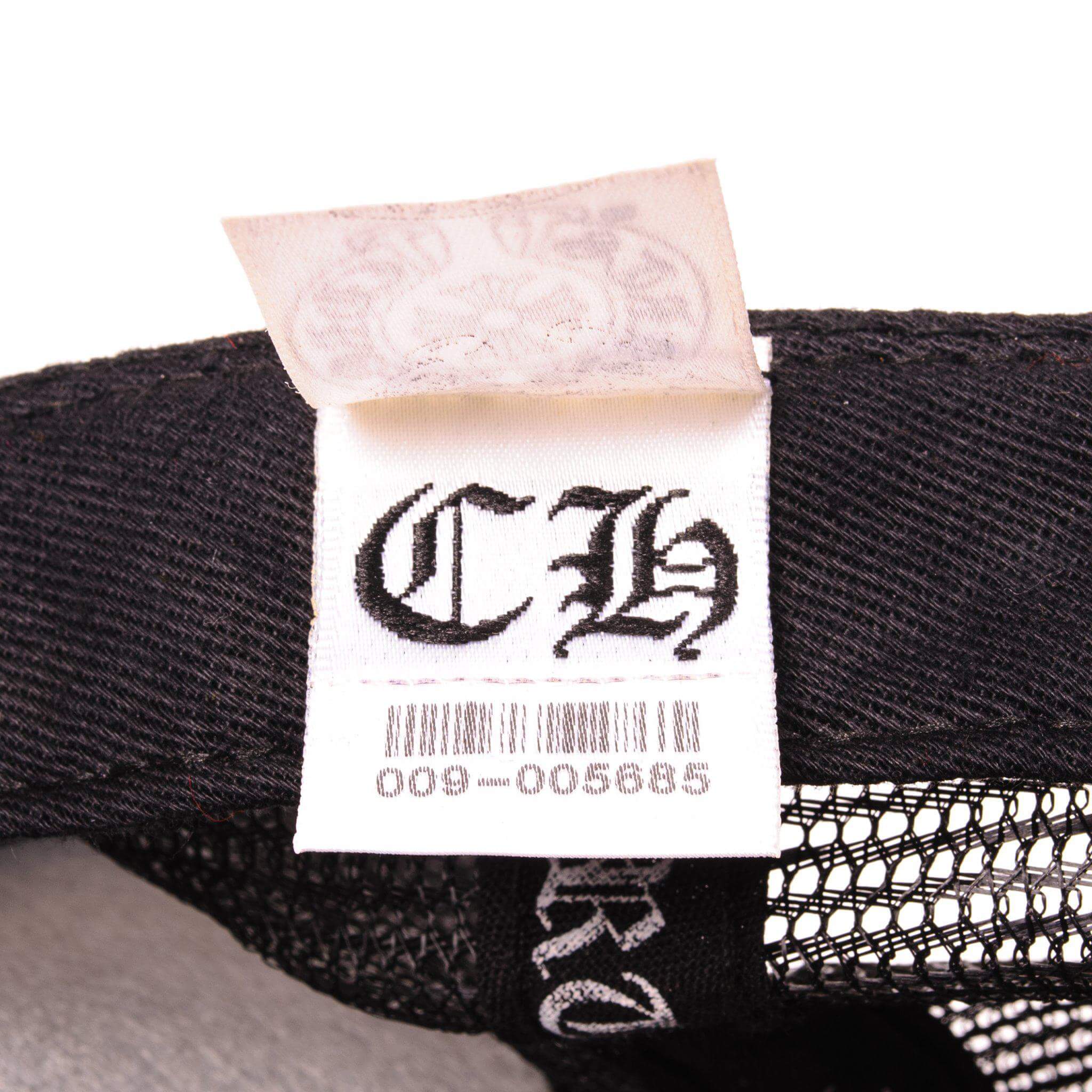 Vintage Chrome Hearts Crew Trucker Hat With Sterling Silver On Top One Size Fits All Made In USA.