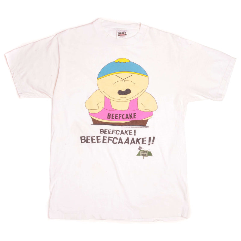 Vintage South Park BeefCake ! Beefcake !! Tultex Tee Shirt 1997 Size Medium Made In USA.