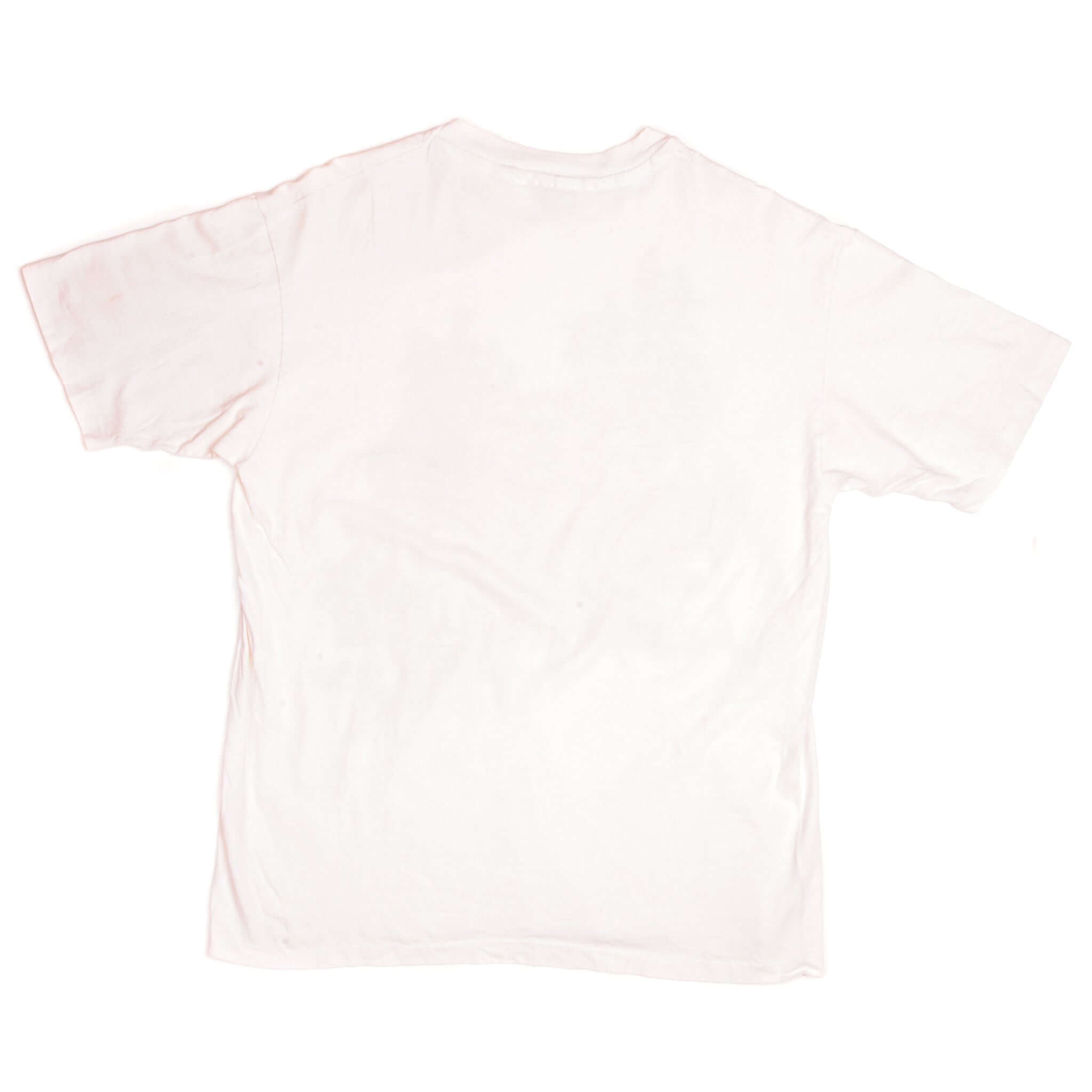 Vintage Animal Print Earth Day National Wildlife Federation Hanes Tee Shirt 1990 Size Large Made In USA with single stitches sleeves.