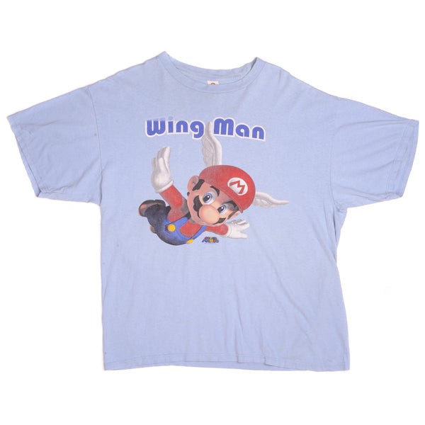 Vintage Super Mario Wing Man Delta Pro Weight Tee Shirt 2008 Size Large.
