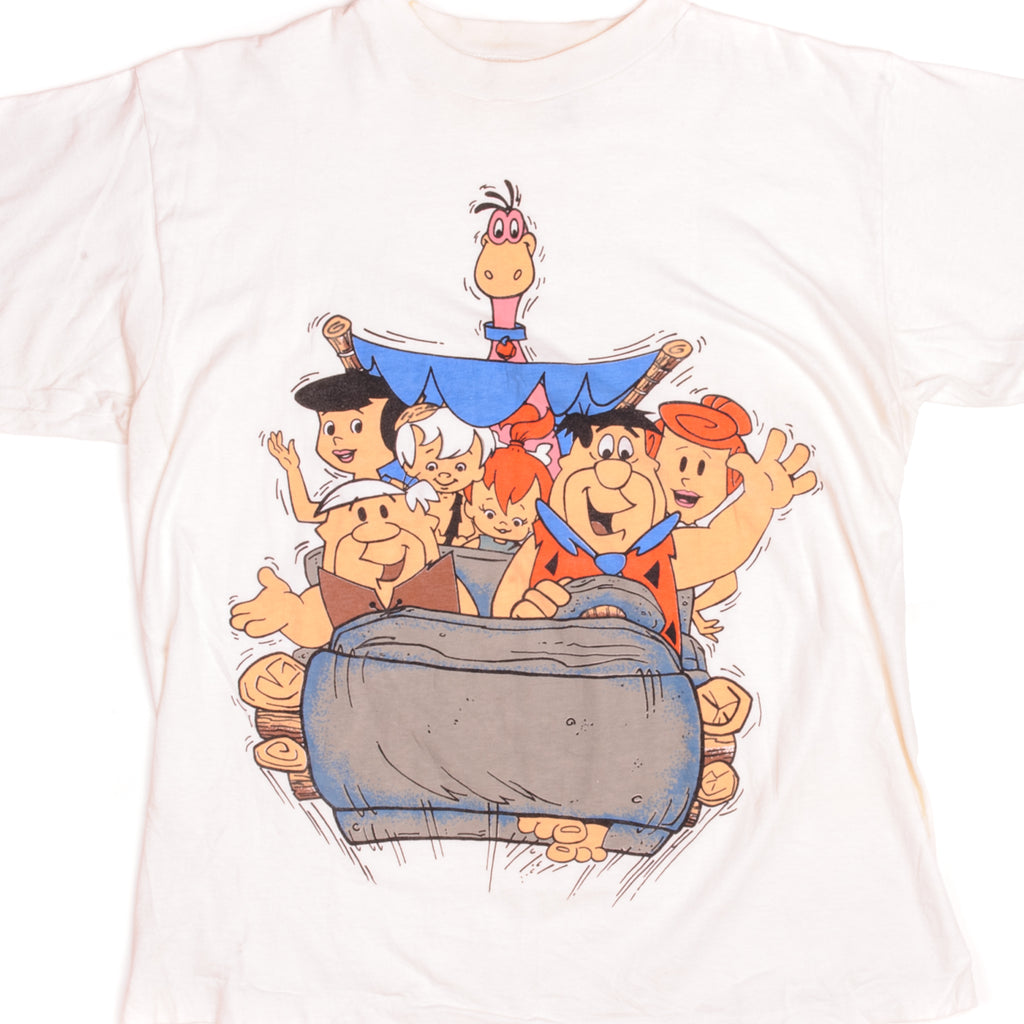 Vintage The Flintstones Tee Shirt 1990s Size Large With Single Stitch Sleeves.
