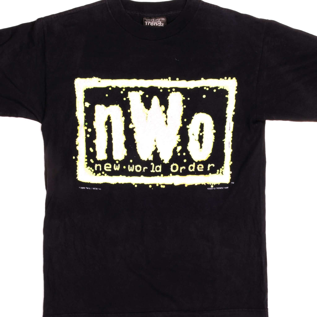 Vintage World Championship Wrestling New World Order Today's Trendz Tee Shirt 1998 Size Medium Made In USA.