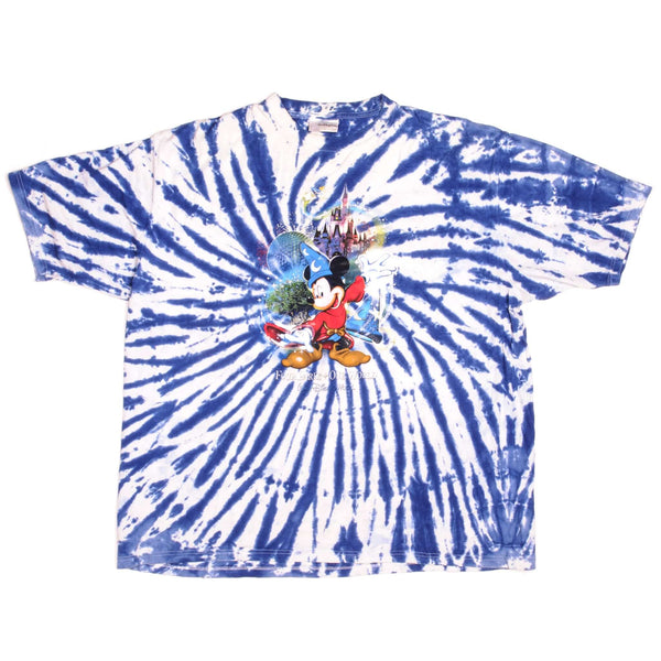 Vintage Tie-Dye Walt Disney World with Mickey As A Magician Tee Shirt Size 2XLarge.