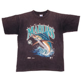 Vintage Major League Baseball Florida Marlins Salem Sportswear Tee Shirt 1992 Size Large Made in USA with single stitch sleeves.