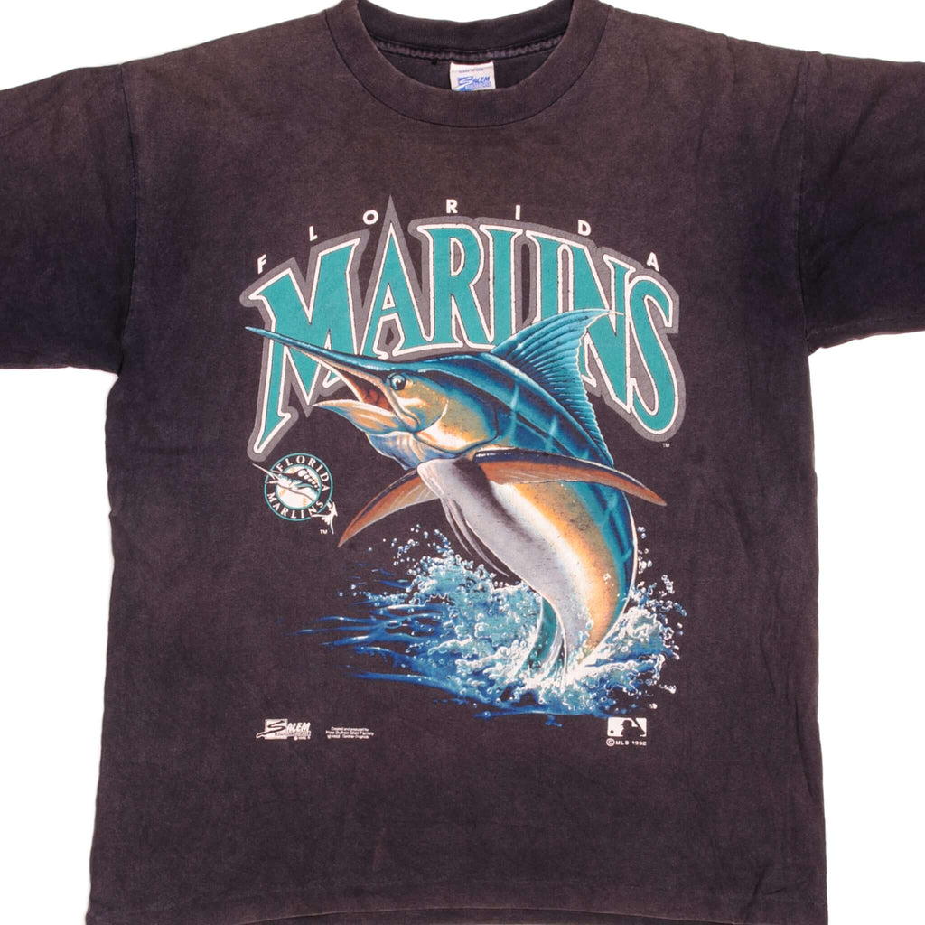 VINTAGE MLB FLORIDA MARLINS TEE SHIRT 1992 SIZE LARGE MADE IN USA