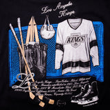 Vintage NHL Los Angeles Kings Tee Shirt 1991 Size L Made in USA with single stitch sleeves.