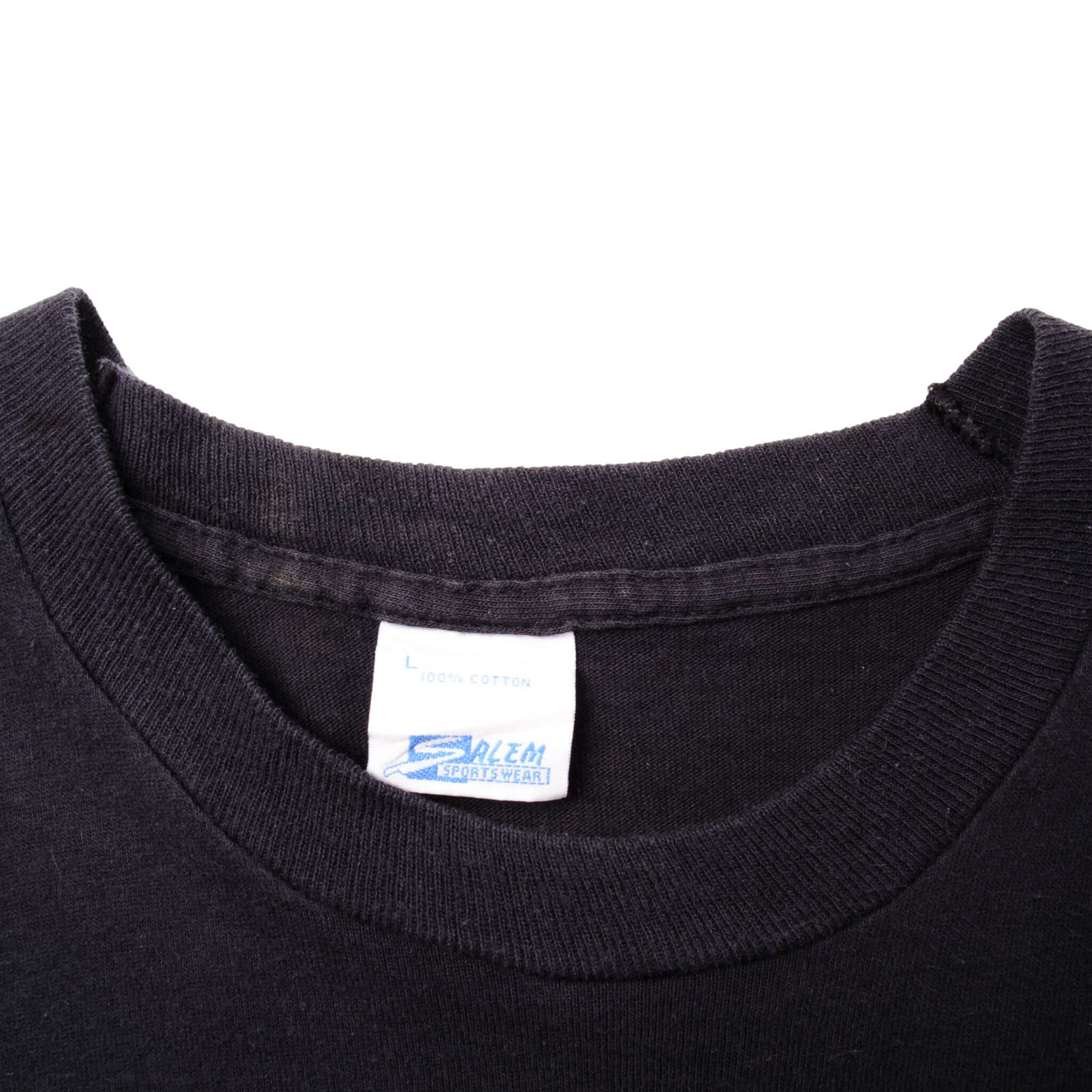 Vintage NFL Los Angeles Las Vegas Raiders Salem Sportswear Tee Shirt 1990 Size Medium Made in USA With Single Stitch Sleeves.