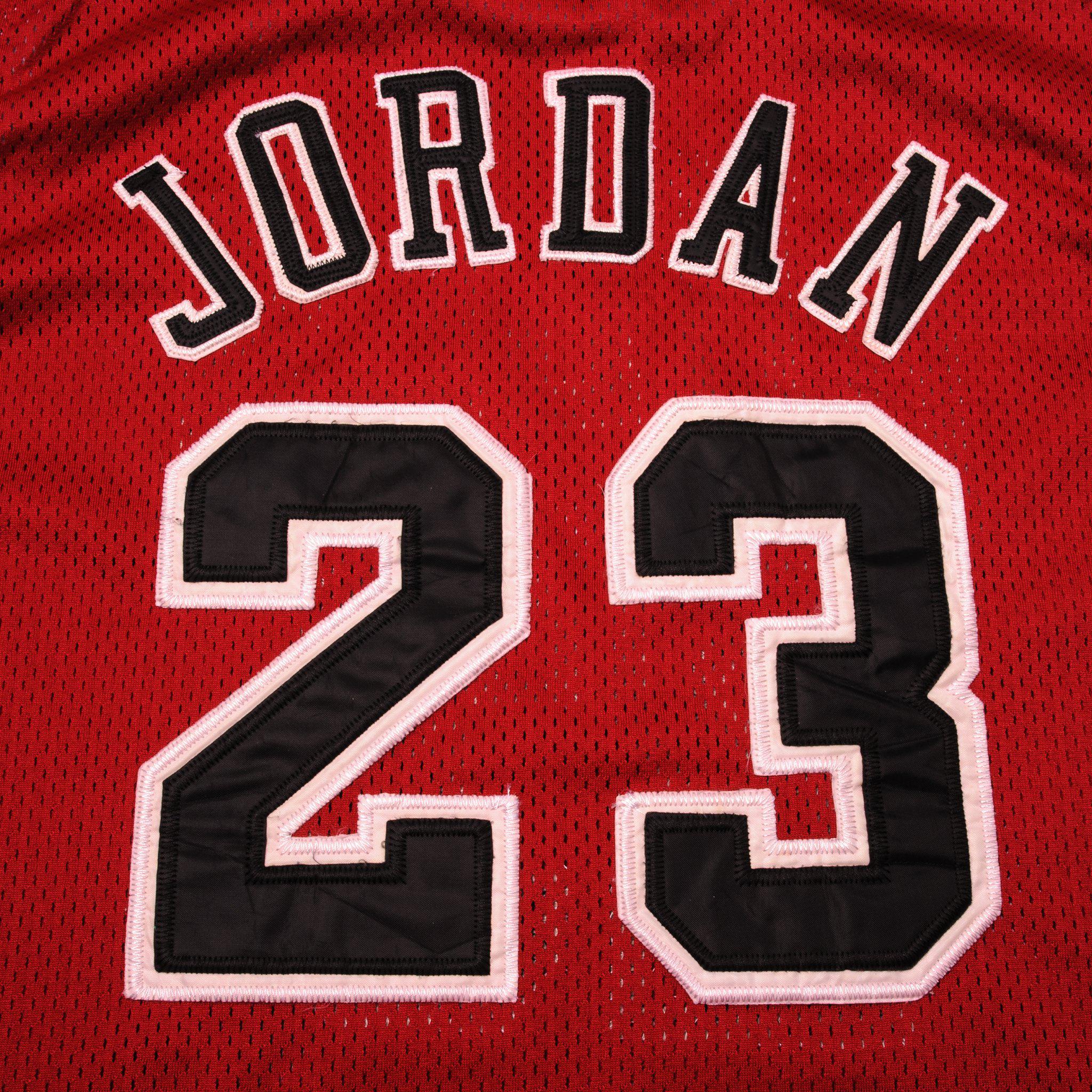 VTG Team Nike Chicago Bulls #23 Michael Jordan Jersey Black Red