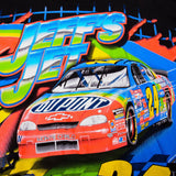 Vintage Nascar All Over Print Jeff's Jet 24 Dupont 1999 Tee Shirt Size XL Made In USA