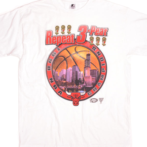 1998 Chicago Bulls 3-Peat Tee Free Shipping - The Vintage Twin