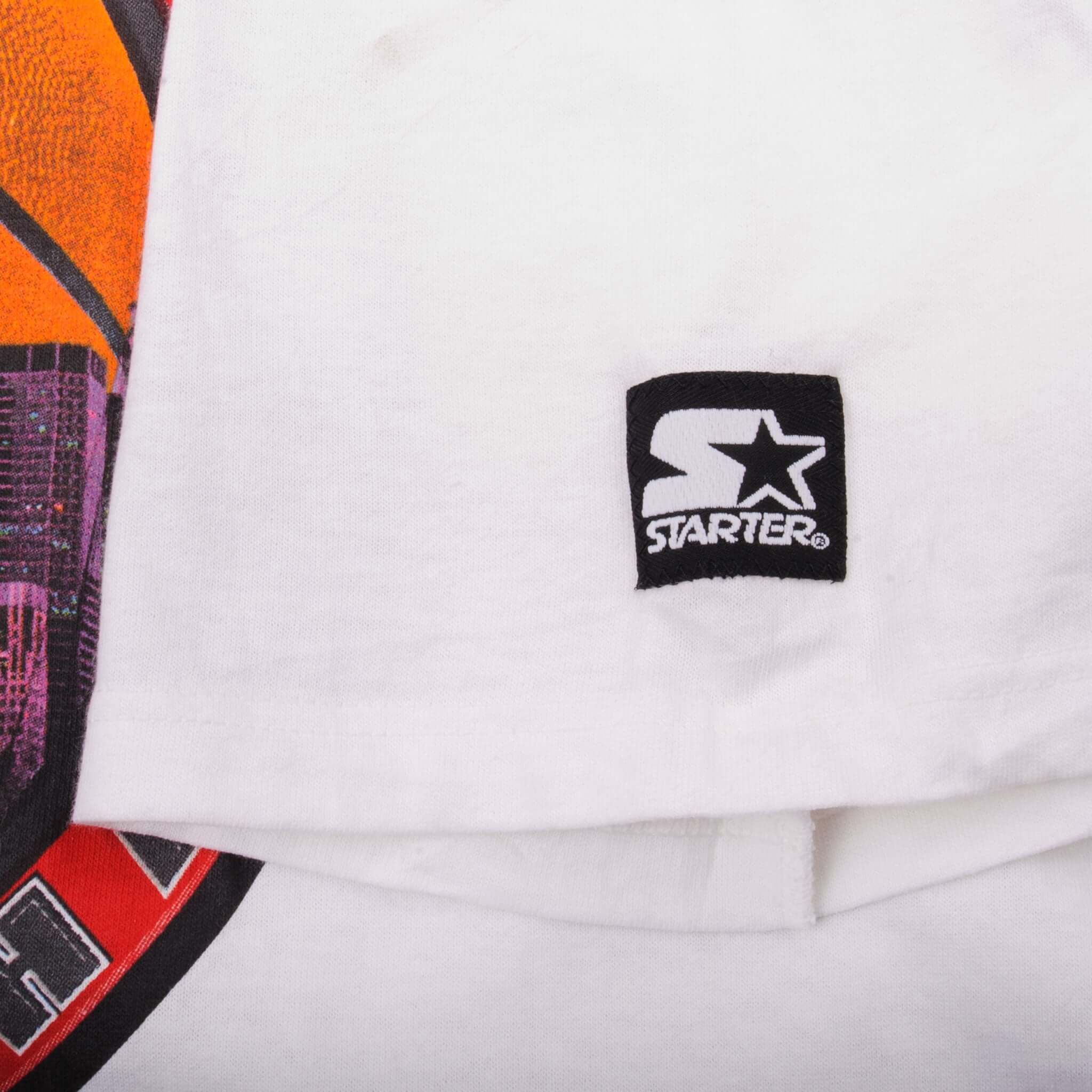 Vintage Dead Stock White NBA Chicago Bulls 1998 Champion Repeat 3-Peat Tee Shirt Size 2XLarge. Made In USA