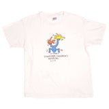Vintage Keith Haring Schneider Children's Hospital L.I.J. Hanes Heavyweight 50/50 Tee Shirt 1987 Size Large Made In USA With Single Stitch Sleeves.
