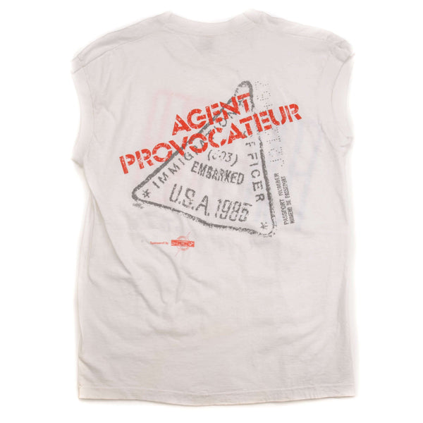 CAMISETA VINTAGE AGENT PROVOCATEUR FOREIGNER USA TOUR 1985 MEDIANO FABRICADA EN EE. UU.