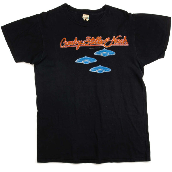 CAMISETA ANTIGUA DE LA GIRA DE CROSBY STILLS Y NASH DAYLIGHT DE 1982, MEDIANA, FABRICADA EN EE. UU.