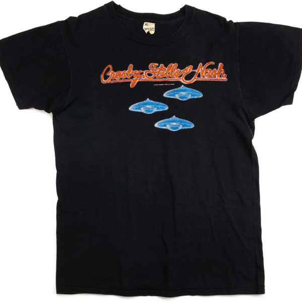 CAMISETA ANTIGUA DE LA GIRA DE CROSBY STILLS Y NASH DAYLIGHT DE 1982, MEDIANA, FABRICADA EN EE. UU.