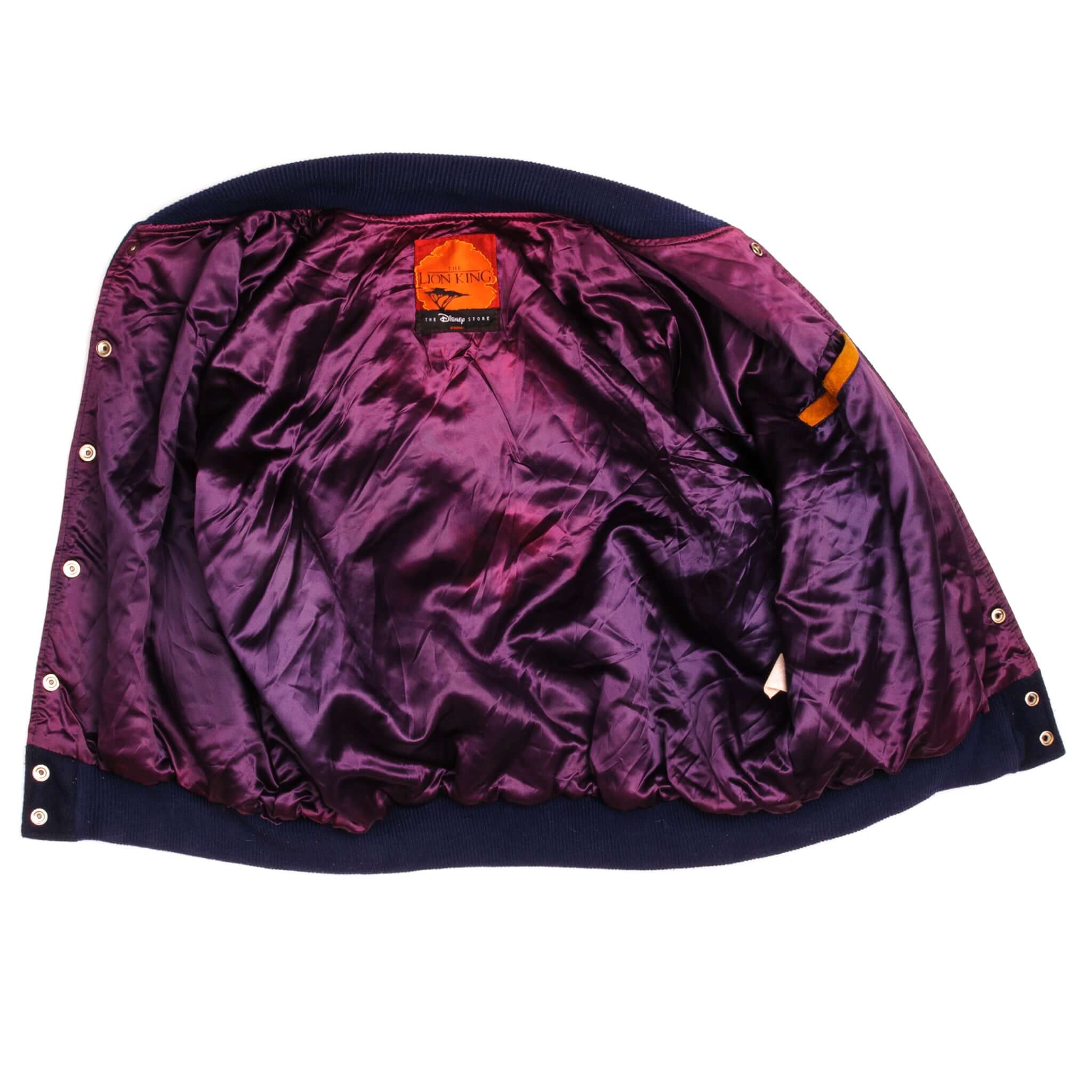 Beautiful bomber jacket Disney The Lion King with suede sleeves and two beautiful embroideries, 1994 Size Medium Made in USA.