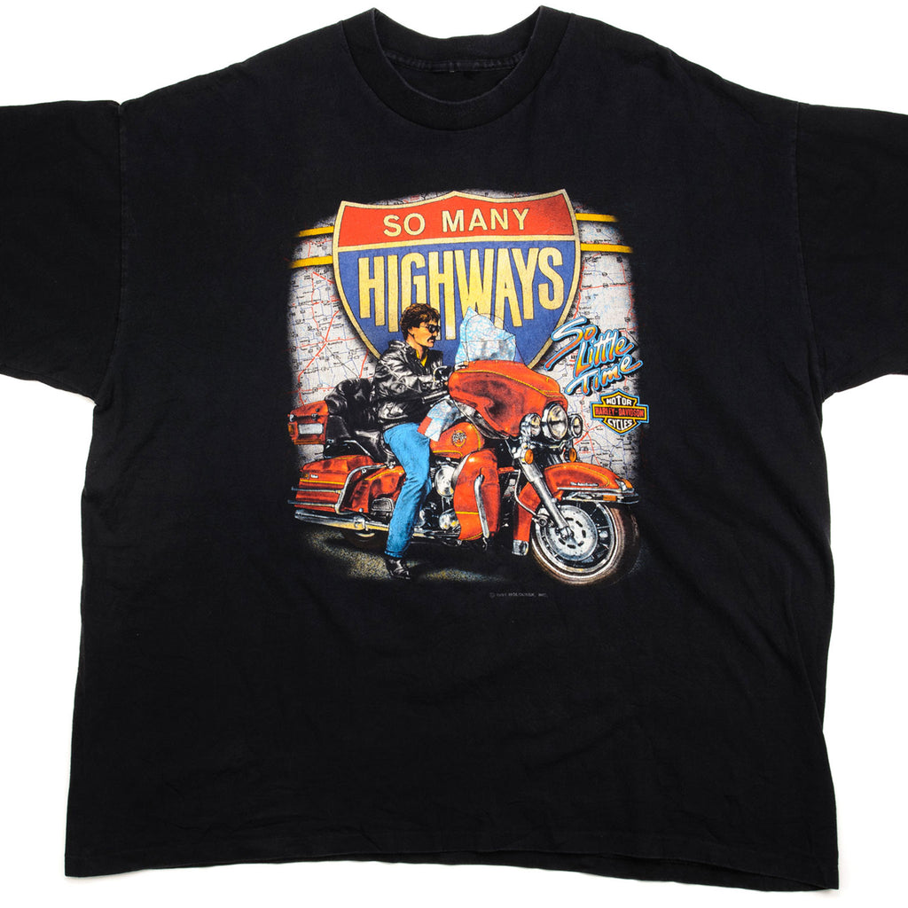 VINTAGE HARLEY DAVIDSON TEE SHIRT BY HOLOUBEK 1991 SIZE 3XL MADE IN USA