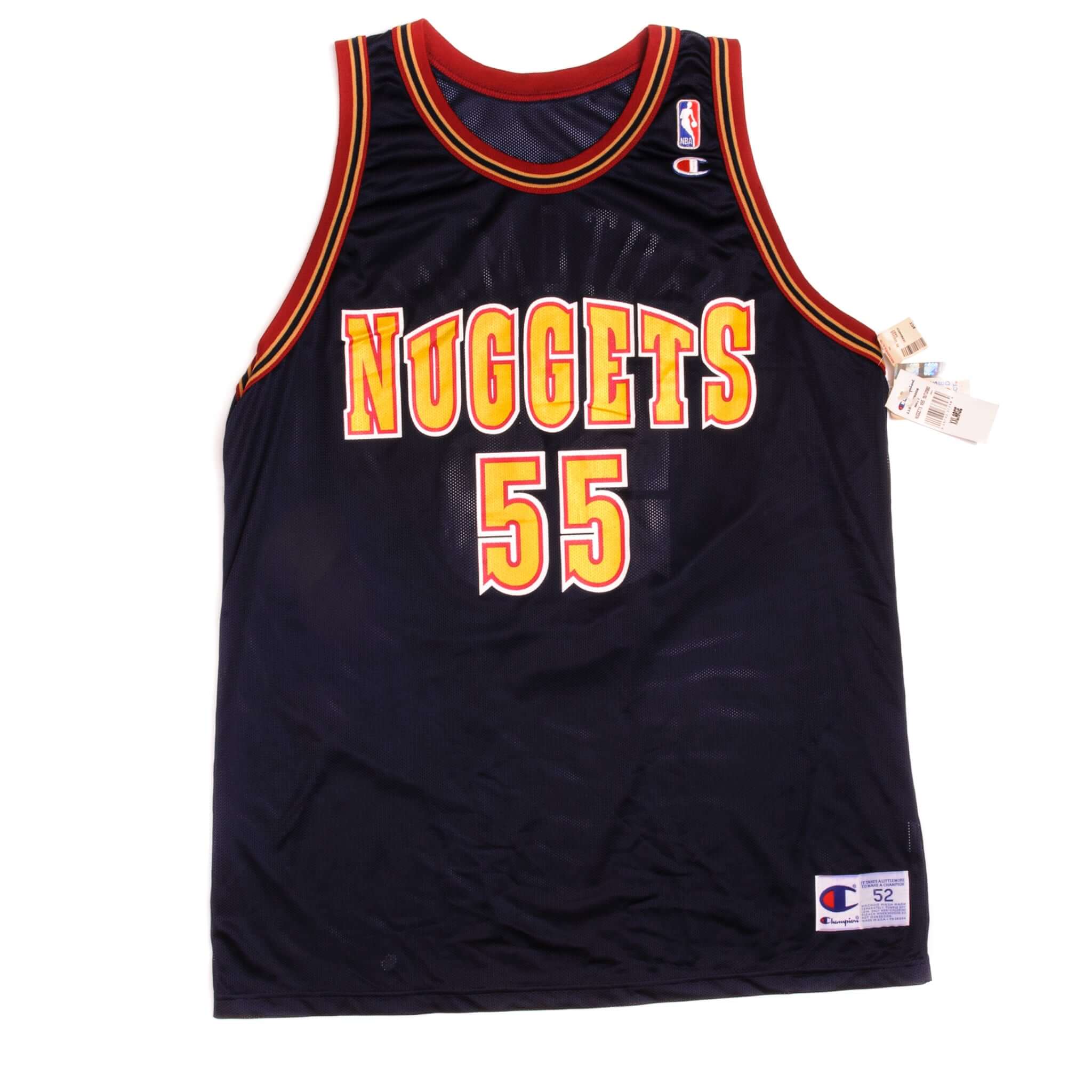 Vintage Champion Nba Nuggets 55 Mutombo 90S Size XXlarge Made In USA. Dead Stock With Tags.