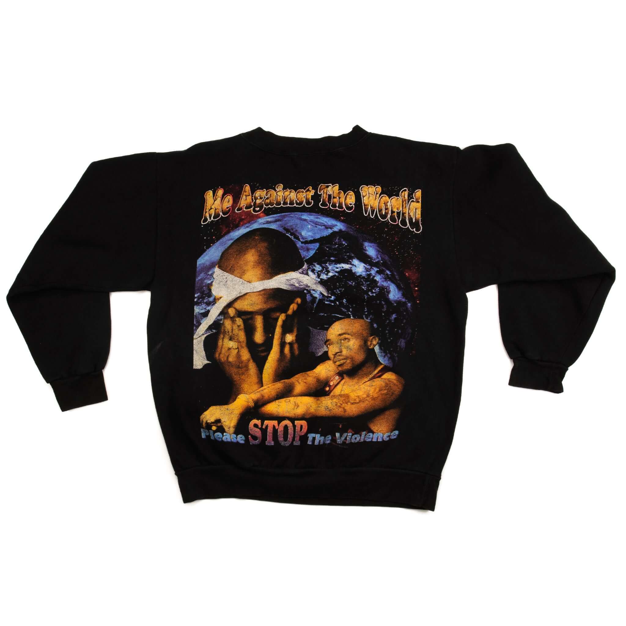 Vintage Bootleg 2PAC Tupac Shakur All eyes on me Sweatshirt 90'S Size L.  All Eyes on Me  Thug Life 2PAC Shakur   He will be greatly missed !  Me against the World  Please STOP the violence