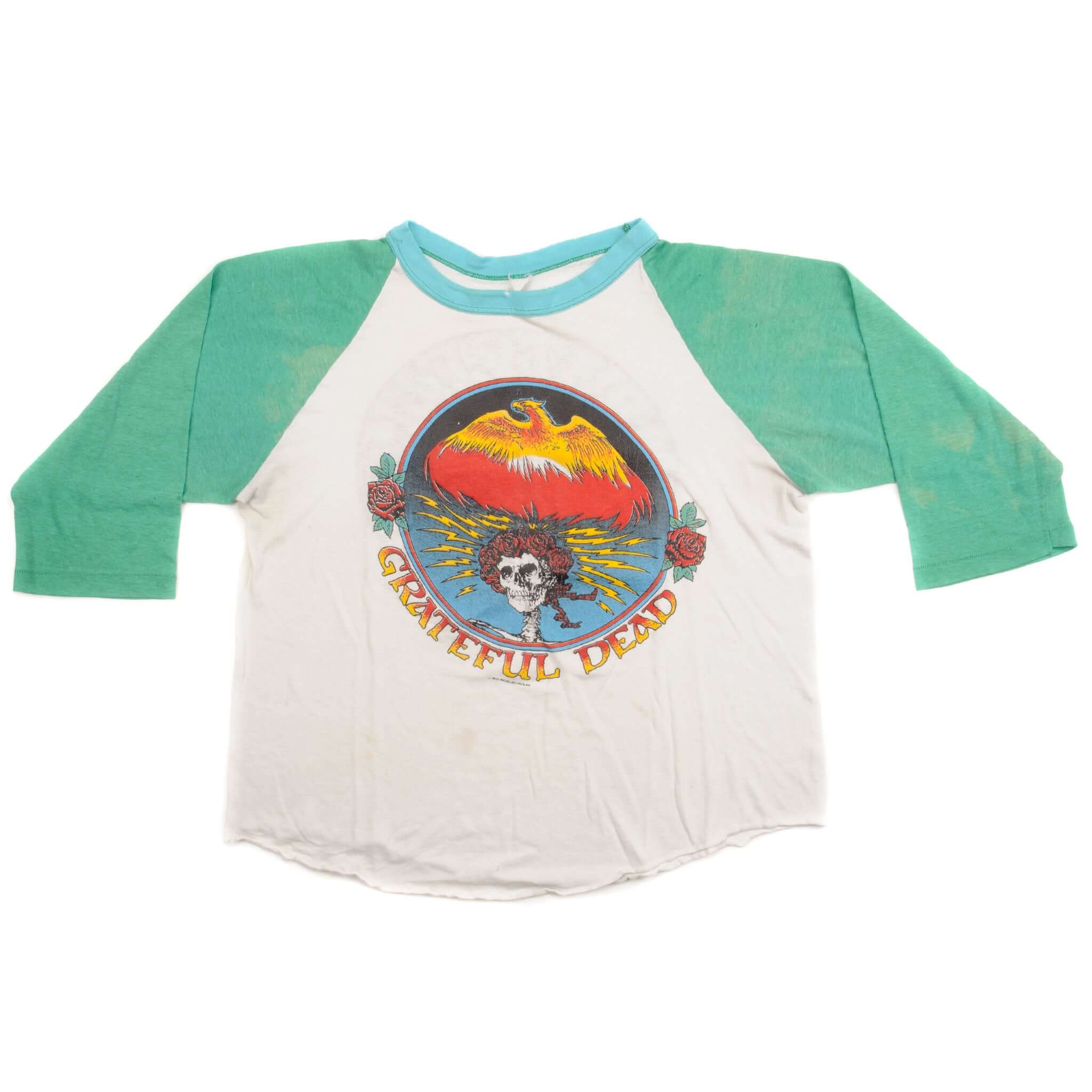 VINTAGE GRATEFUL DEAD RAGLAN TEE SHIRT 1979 SIZE SMALL MADE IN USA