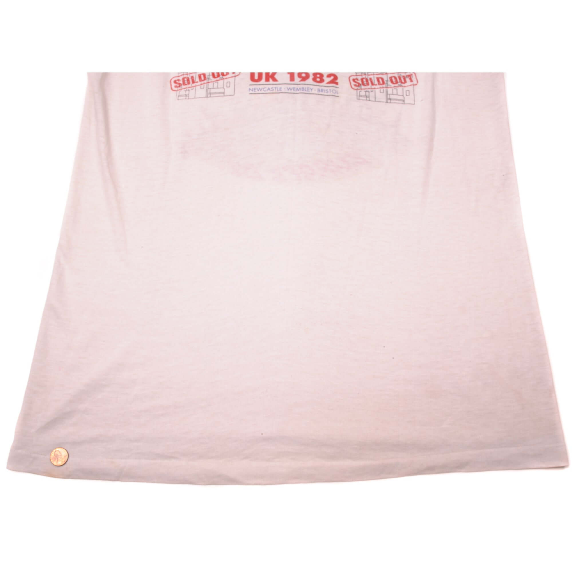 VINTAGE THE ROLLING STONES EUROPE 82 TEE SHIRT 1982 SIZE LARGE