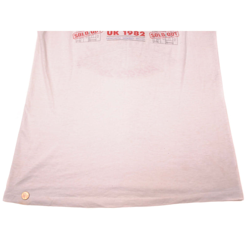 VINTAGE THE ROLLING STONES EUROPE 82 TEE SHIRT 1982 SIZE LARGE