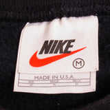 Vintage Black Nike Swoosh Sweatshirt Late 90s Size Medium Made In USA.
