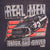 Vintage Nascar "Real Men Wear Black And Silver" Tee Shirt Size Large With Single Stitch Sleeves. Made In USA