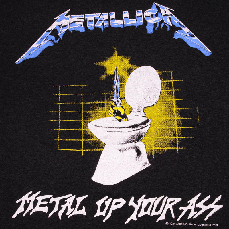 VINTAGE METALLICA METAL UP YOUR ASS TEE SHIRT 1984 SIZE LARGE MADE IN USA