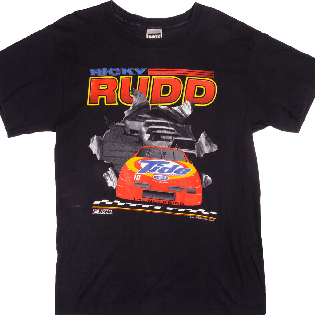 Vintage Nascar Ricky Rudd Thunderbird Tee Shirt 1994 Size L With Single Stitch Sleeves