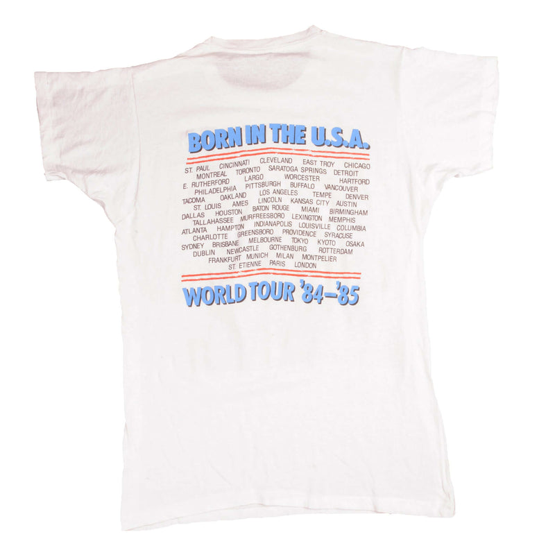 Vintage Bruce Springsteen And The E Street Band Born In USA World Tour 84-85 Tee Shirt Size Small. Made In USA.