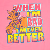 Vintage Scooby-Doo "When I'm good, I'm good!, When I'm Bad, I'm Even Better". Tee Shirt 00's Size XLarge.