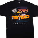 Vintage Nascar Corvette ZR-1 The World Fastest Production Car T-Shirt 1991 Size XLarge With Single Stitch Sleeves. Made In USA